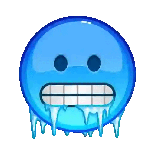 Freezing Cold Emoji Animated GIF Sticker for WhatsApp