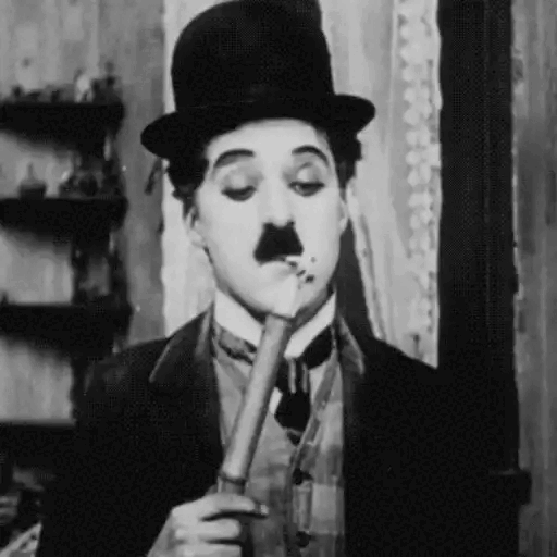 Classic Chaplin Mischief Animated GIF Sticker for WhatsApp