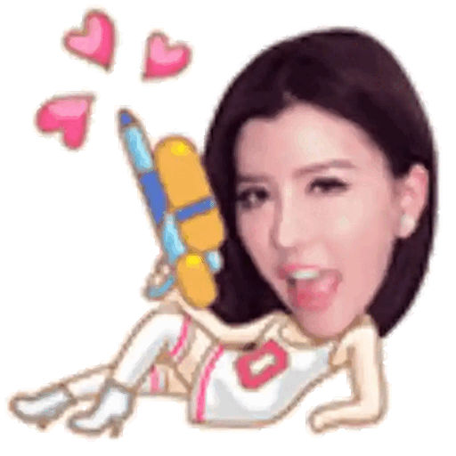 Flirty Pose with Heart Eyes Animated GIF Sticker for WhatsApp