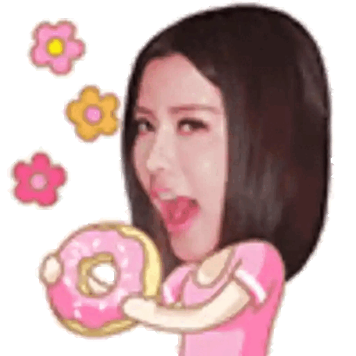 Excited for Donuts Animated GIF Sticker for WhatsApp
