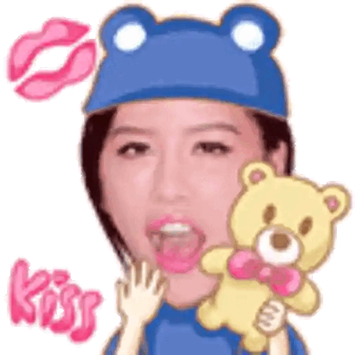 Playful Kiss Gesture Animated GIF Sticker for WhatsApp
