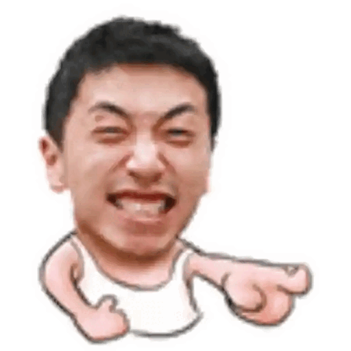 Pointing with a grin Animated GIF Sticker for WhatsApp