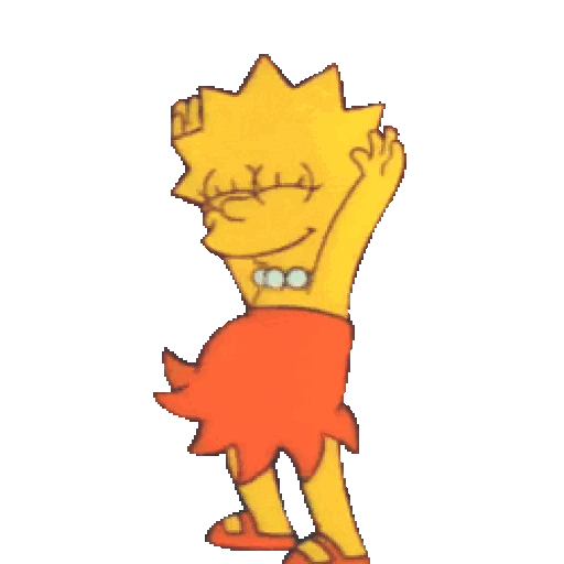 Lisa Grooving Animated GIF Sticker for WhatsApp