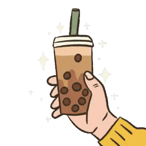 Grabbing Bubble Tea Animated GIF - Sticker for WhatsApp