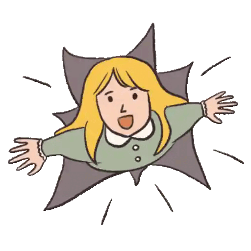 Bursting through with excitement Animated GIF Sticker for WhatsApp