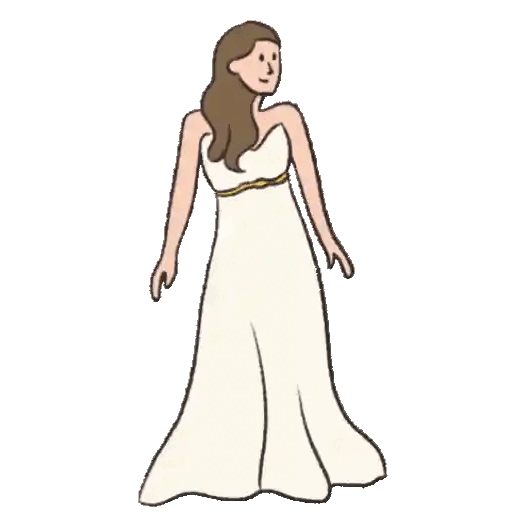When the bride enters Animated GIF Sticker for WhatsApp