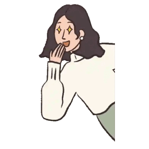 Girl Excited With Starry Eyes Animated GIF Sticker for WhatsApp