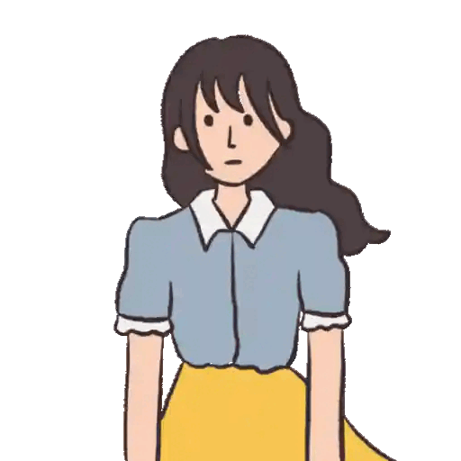 Lost in Thought Anime Girl Animated GIF Sticker for WhatsApp
