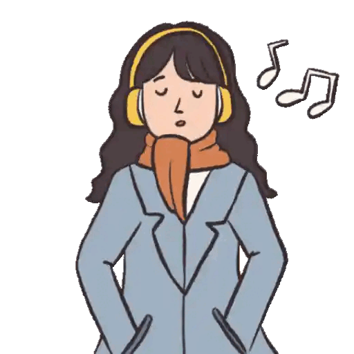 Lost in music Animated GIF Sticker for WhatsApp