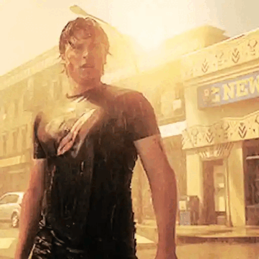 Drenched Superhero Moment Animated GIF Sticker for WhatsApp