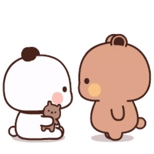 Cute Bear Hug Animated GIF - Sticker for WhatsApp