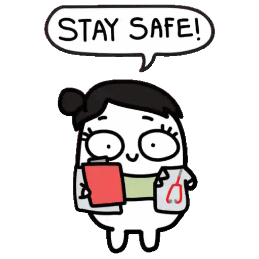 Stay Safe Animated GIF - Sticker for WhatsApp