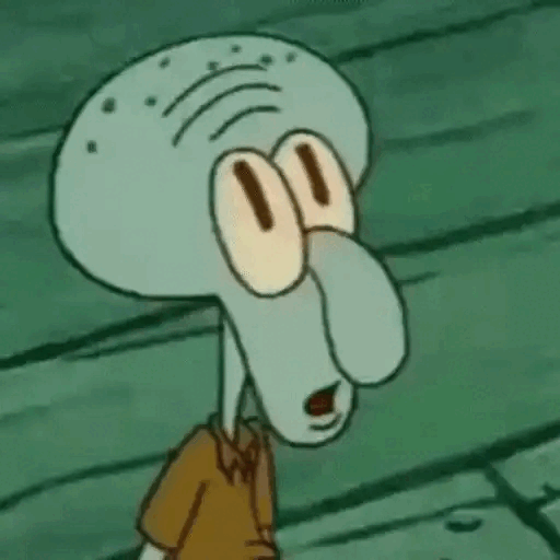 When Squidward Is Shocked Animated GIF - Sticker for WhatsApp