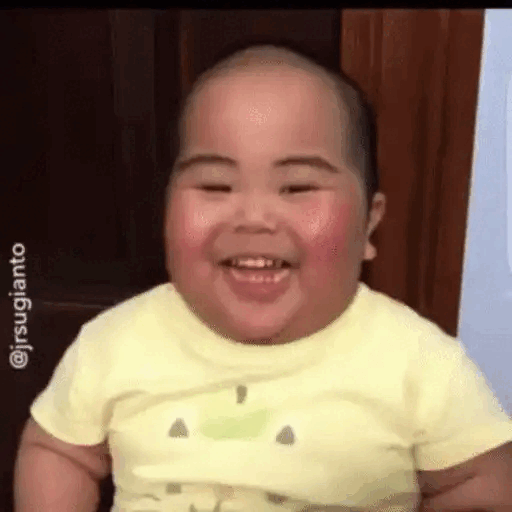 Joyful Baby Smile Animated GIF - Sticker for WhatsApp