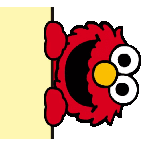 Peeking Red Puppet Animated GIF - Sticker for WhatsApp