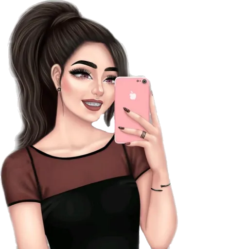 Selfie Glam Moment - Sticker for WhatsApp