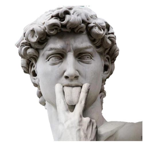 Playful David Statue - Sticker for WhatsApp