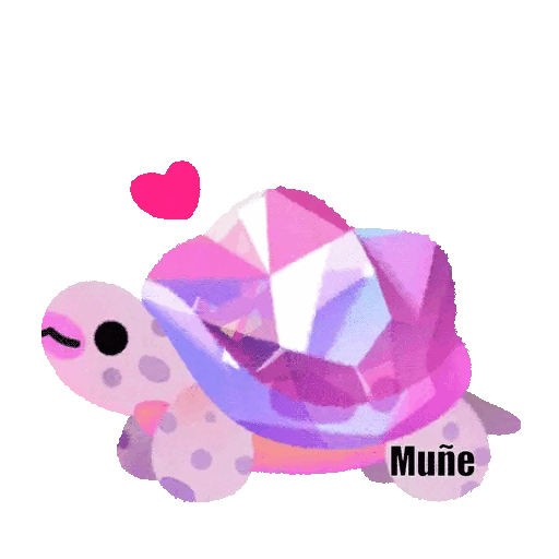Sparkly Turtle Love Animated GIF - Sticker for WhatsApp