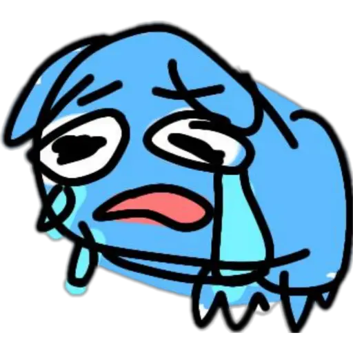 Crying Blob Of Sadness - Sticker for WhatsApp