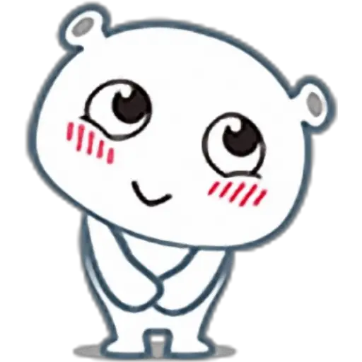 Shy Blushing Bear - Sticker for WhatsApp