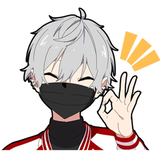 Masked Anime Character Giving An Okay Sign - Sticker for WhatsApp