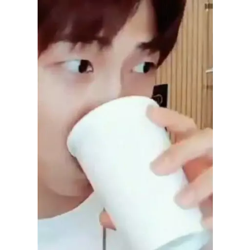 Sipping Tea While Watching - Sticker for WhatsApp