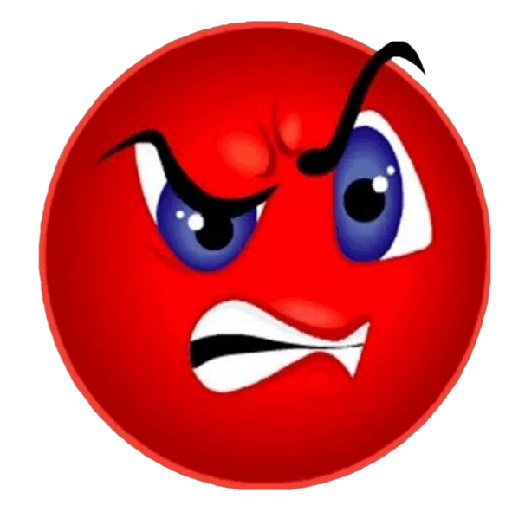 Fuming Red Emoji - Sticker for WhatsApp