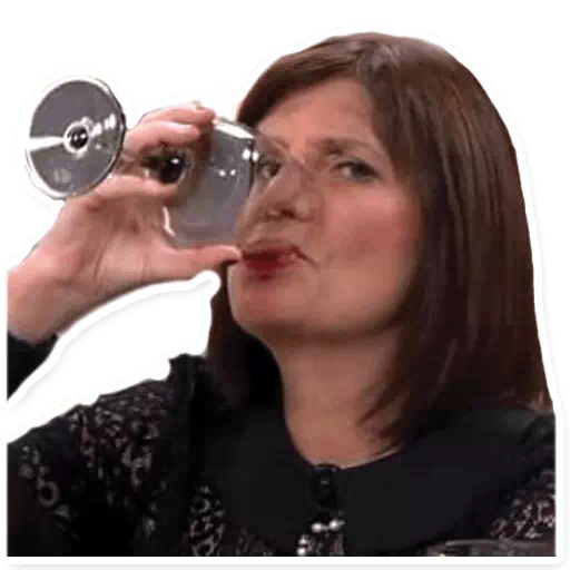 Sipping Wine While Judging - Sticker for WhatsApp