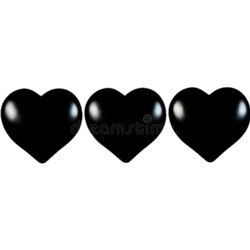 Triple Black Heart - Sticker for WhatsApp