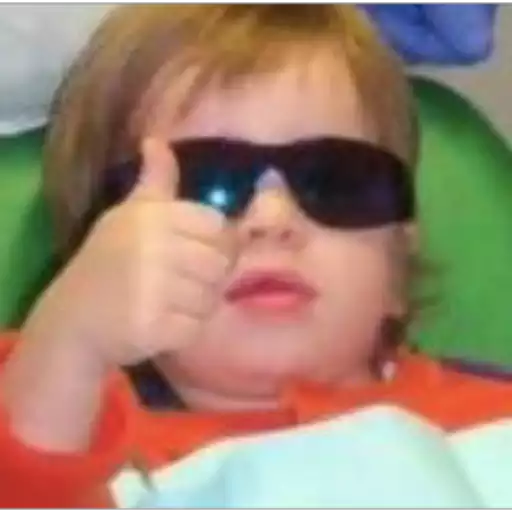 Cool Kid With Shades Giving Thumbs Up - Sticker for WhatsApp