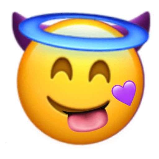 Cheeky Angel Devil Emoji - Sticker for WhatsApp