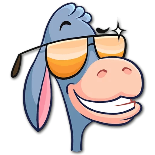 Cool Donkey With Sunglasses - Sticker for WhatsApp