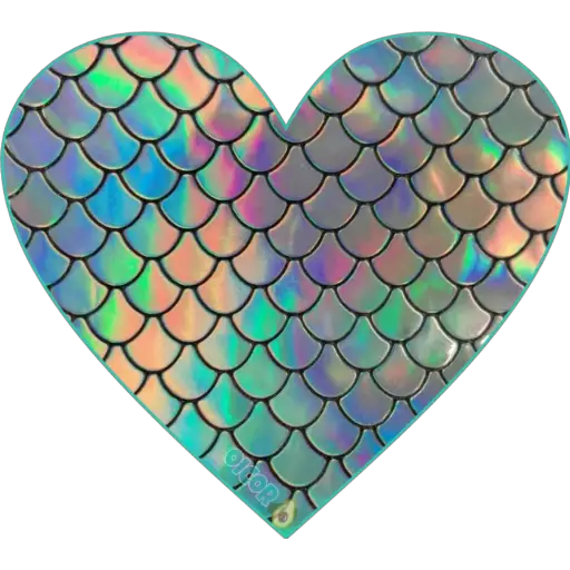 Holographic Mermaid Heart - Sticker for WhatsApp