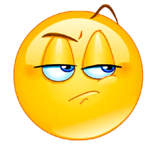 Skeptical Smiley Face - Sticker for WhatsApp