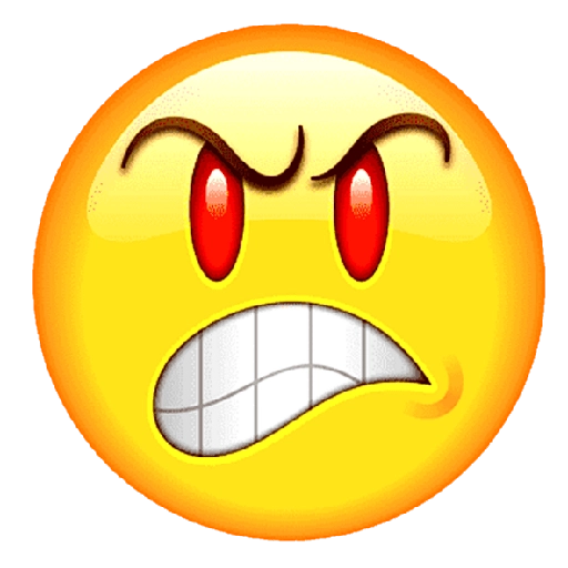 Furious Emoji Face - Sticker for WhatsApp
