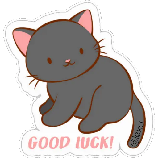 Good Luck Cat Charm - Sticker for WhatsApp