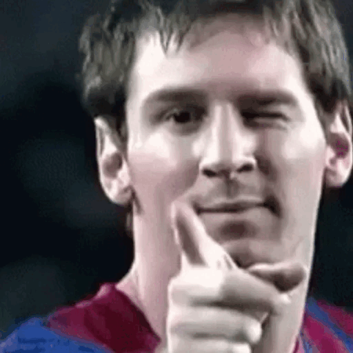 Messi's Confident Wink Animated GIF - Sticker for WhatsApp & Telegram