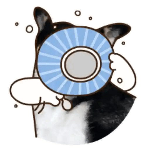 Dog With A Plate Animated GIF - Sticker for WhatsApp & Telegram