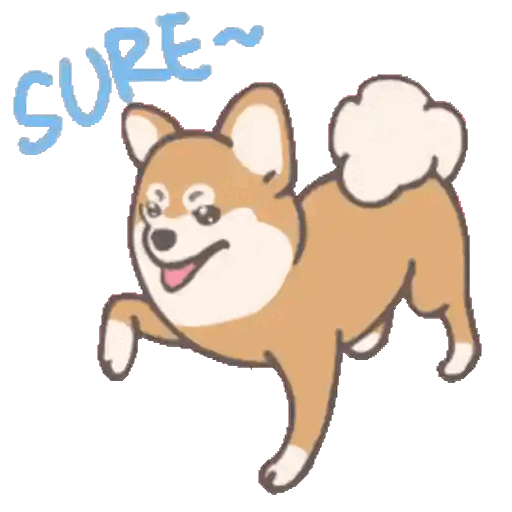 Playful Shiba Inu Saying Sure Animated GIF - Sticker for WhatsApp & Telegram