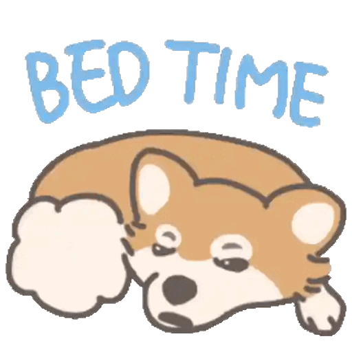 Sleepy Corgi Ready For Bed Animated GIF - Sticker for WhatsApp & Telegram