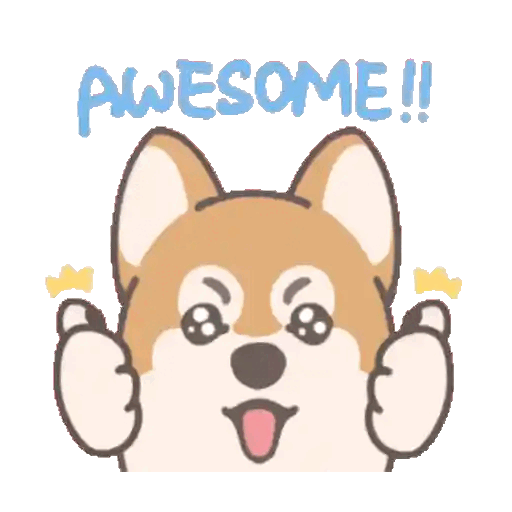 Corgi Thumbs Up Awesome Animated GIF - Sticker for WhatsApp & Telegram