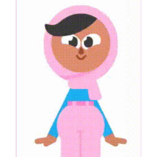 Confident Hijabi Shrug Animated GIF - Sticker for WhatsApp & Telegram