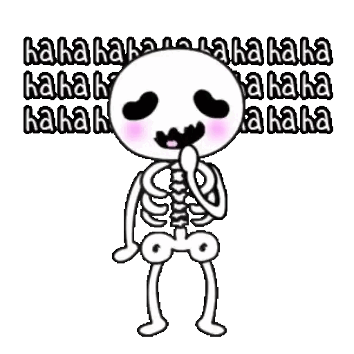 Skeleton Laughing Out Loud Animated GIF - Sticker for WhatsApp & Telegram