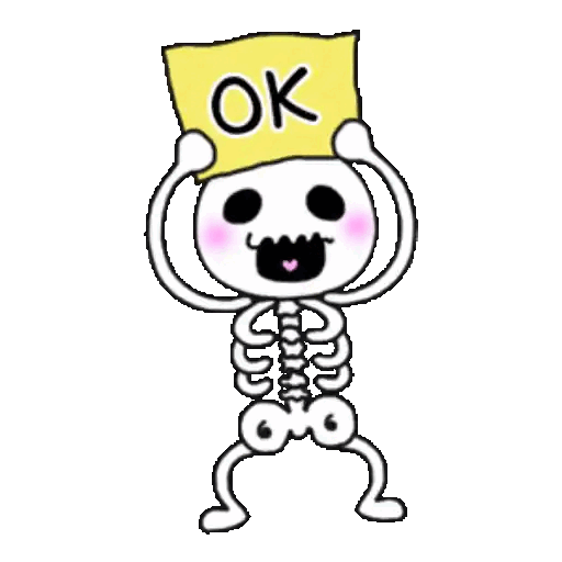 Skeleton Saying Ok Animated GIF - Sticker for WhatsApp & Telegram