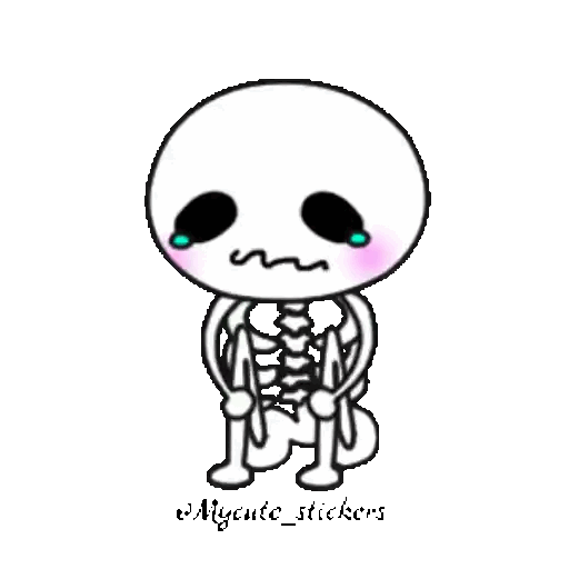 Sad Skeleton Moment Animated GIF - Sticker for WhatsApp & Telegram