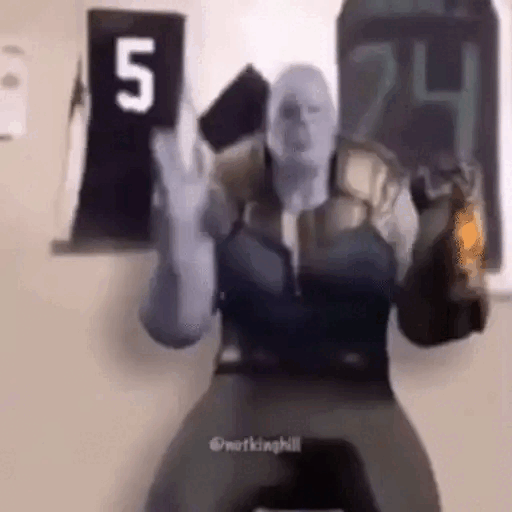 Thanos Dancing To The Beat Animated GIF - Sticker for WhatsApp & Telegram