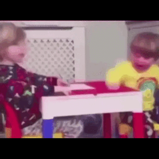 Laughing Kids Chaos Animated GIF - Sticker for WhatsApp & Telegram