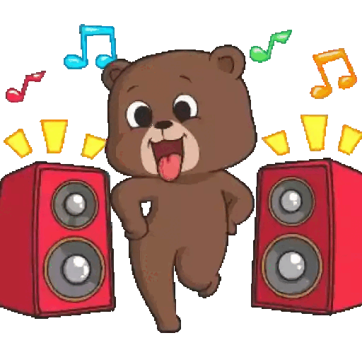 Dancing Bear Party Animated GIF - Sticker for WhatsApp & Telegram