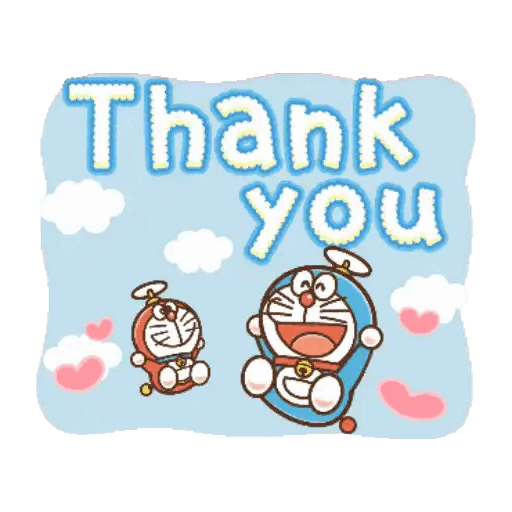 Doraemon Thank You Joy Animated GIF - Sticker for WhatsApp & Telegram