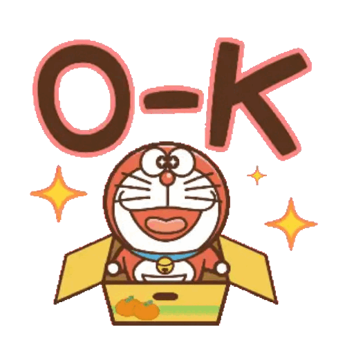 Doraemon In A Box Saying Ok Animated GIF - Sticker for WhatsApp & Telegram
